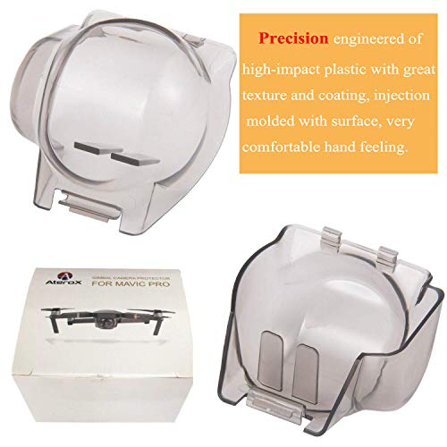 Aterox DJI Mavic Pro/Platinum Gimbal Lock Camera Guard Protector Transport Fixed Lens Cover Accessories (Transparent Gray)