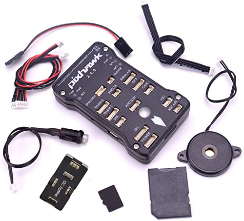 Readytosky Pixhawk PX4 Flight Controller PIX 2.4.8 32 Bit Flight Control Board+Safety Switch+Buzzer+I2C Splitter Expand Module+16GB SD Card