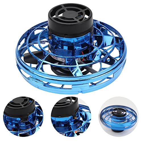 LIANGLIDE UFO Magic Flying Orb Ball with Lights, Hand Controlled Drone, Flying Fidget Spinner, Mini Flying UFO Toys with 360Â°Rotating LED Lights, Flying Saucer Toy Boys Girls (Blue)
