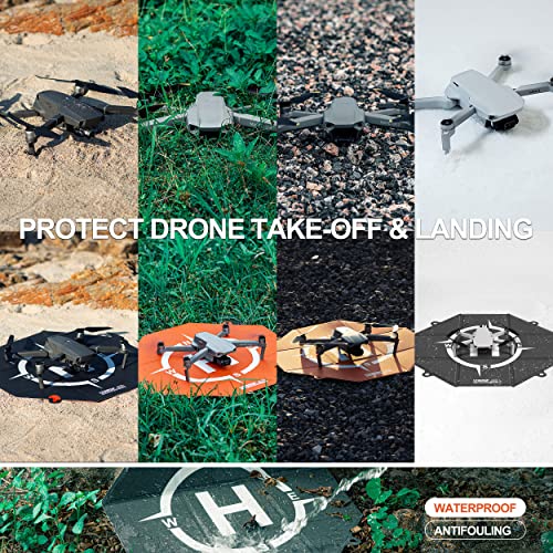 STARTRC Drone Landing Pad, Double-Sided Colors Waterproof 20 inch Helipad for DJI Mini 3 Pro,Mavic Air 2S,Mavic 2 Pro/Zoom,FPV Drone,Avata, All RC Drone Accessories, All RC Drone Accessories