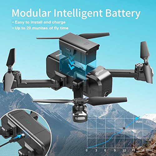 Contixo F22 Pro FPV Drone with Camera for Adults, Kids, Beginners - 5G RC Quadcopter with 2.7K Video - Gesture Control, Custom Flight Path, WiFi, GPS Auto Hover Return Home, Follow Me, Carrying Case