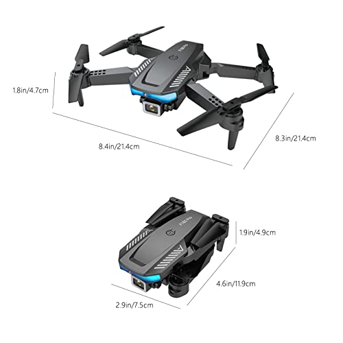 JASKFLY Drones with 4K Dual Cameras for Adults, F185 Pro Foldable Mini RC Drone Quadcopter Toys with One Key Start/Return, Trajectory Flight, Headless Mode, Intelligent Obstacle Avoidance