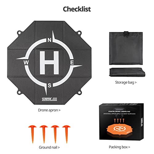 STARTRC Drone Landing Pad, Double-Sided Colors Waterproof 20 inch Helipad for DJI Mini 3 Pro,Mavic Air 2S,Mavic 2 Pro/Zoom,FPV Drone,Avata, All RC Drone Accessories, All RC Drone Accessories