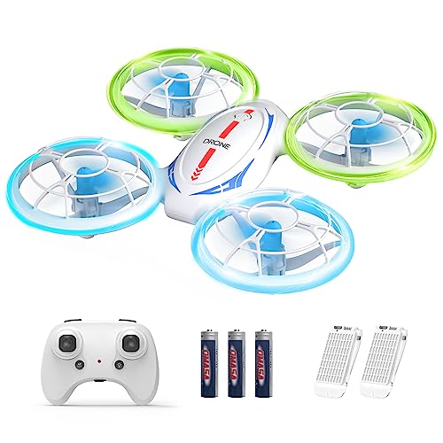 ACECHUM LED Mini Drones for Kids, Remote Control Small Drone with Altitude Hold, 360Â° Tumbling and 360Â° Rotating Colorful Flight, Flying Toys for 3 4 5 6 7 8-12 Year Old Boys Girls Gifts