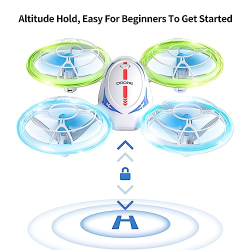 ACECHUM LED Mini Drones for Kids, Remote Control Small Drone with Altitude Hold, 360Â° Tumbling and 360Â° Rotating Colorful Flight, Flying Toys for 3 4 5 6 7 8-12 Year Old Boys Girls Gifts