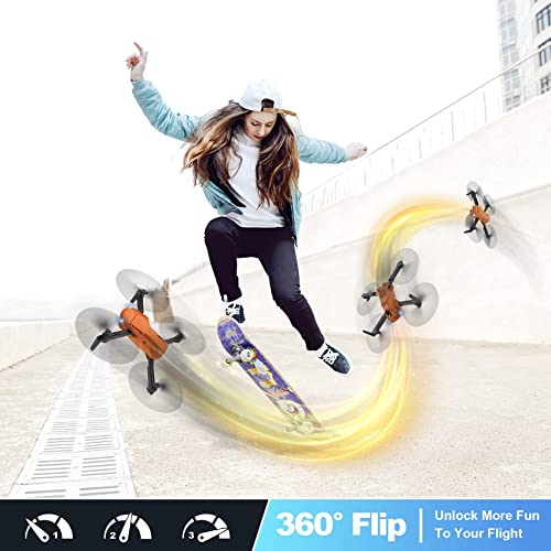 RADCLO Drones for Kids and Adults - Drone with camera 1080P HD, FPV Foldable Drone with Carrying Case, 2 Batteries, 90Â° Adjustable Lens, One Key Take Off/Land, Altitude Hold, 360Â° Flip, Toys Gifts