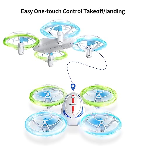 ACECHUM LED Mini Drones for Kids, Remote Control Small Drone with Altitude Hold, 360Â° Tumbling and 360Â° Rotating Colorful Flight, Flying Toys for 3 4 5 6 7 8-12 Year Old Boys Girls Gifts