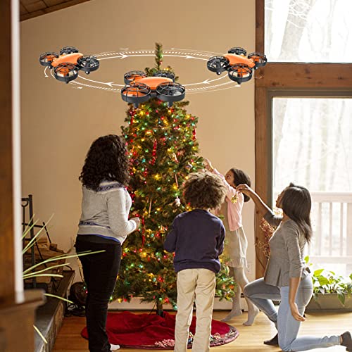 Patikuin Mini Drone for Kids and Beginners, Small Remote Control Quadcopter with 21 Mins Flight Time, Kids drone with Headless Mode, 3D Flip, Circle Fly, Emergency Stop, Great Indoor RC Pocket Helicopter Christmas Gift for Boys and Girl (Orange)