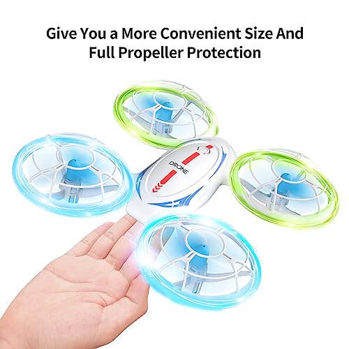 ACECHUM LED Mini Drones for Kids, Remote Control Small Drone with Altitude Hold, 360Â° Tumbling and 360Â° Rotating Colorful Flight, Flying Toys for 3 4 5 6 7 8-12 Year Old Boys Girls Gifts