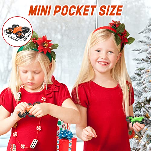Patikuin Mini Drone for Kids and Beginners, Small Remote Control Quadcopter with 21 Mins Flight Time, Kids drone with Headless Mode, 3D Flip, Circle Fly, Emergency Stop, Great Indoor RC Pocket Helicopter Christmas Gift for Boys and Girl (Orange)