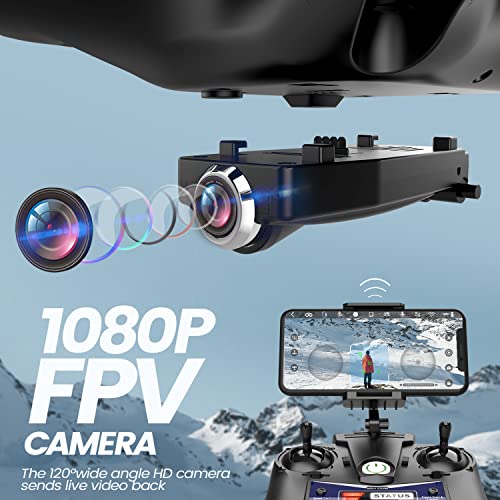 Holy Stone HS110D FPV RC Drone with 1080P HD Camera Live Video 120°Wide-Angle WiFi Quadcopter with Gravity Sensor, Voice Control, Gesture Control, Altitude Hold, Headless Mode, 3D Flip RTF 2 Batteries