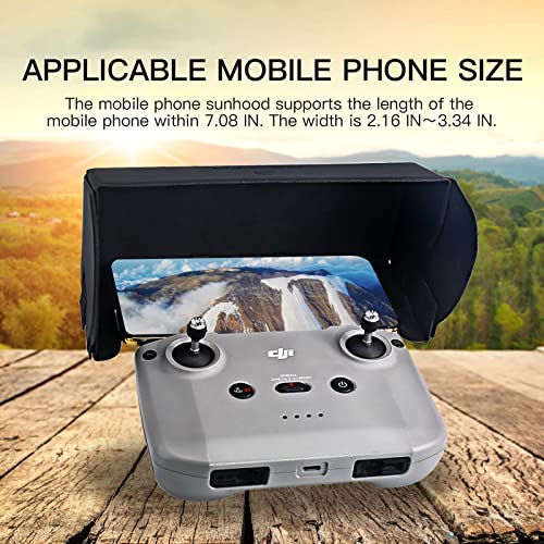 Drone Sun Hood for DJI Mini 2 /Mini 3 Pro/Mavic 3/ Mavic Air 2/Air 2S,Magnetic Mobile Phone Sunshadeï¼Support 4.4-7.1 in Smartphone Screenï¼DJI Drone Accessories