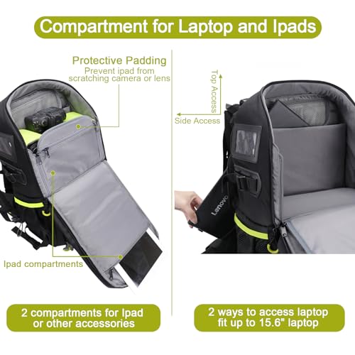 Endurax Extra Large Camera DSLR/SLR Backpack for Outdoor Hiking Trekking with 15.6 Laptop Compartment