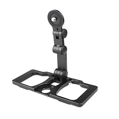 RC GearPro Foldable Aluminum Alloy Remote Control Monitor Holder Phone Tablet Monitor Screen Holder Bracket Mount Clip for Mavic PRO/Mavic AIR/Mavic Air 2/Spark CrystalSky Monitor (Black)