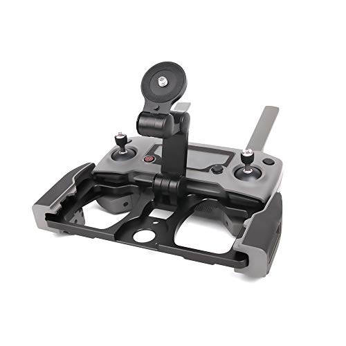 RC GearPro Foldable Aluminum Alloy Remote Control Monitor Holder Phone Tablet Monitor Screen Holder Bracket Mount Clip for Mavic PRO/Mavic AIR/Mavic Air 2/Spark CrystalSky Monitor (Black)
