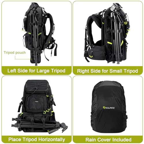 Endurax Extra Large Camera DSLR/SLR Backpack for Outdoor Hiking Trekking with 15.6 Laptop Compartment