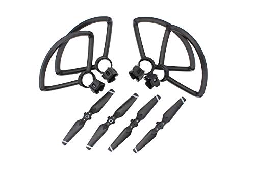 XtremeAmazing 4pcs Lightweight CW CCW Quick Release Folding Blades Propellers + Propeller Protector Guard for DJI Spark Drone
