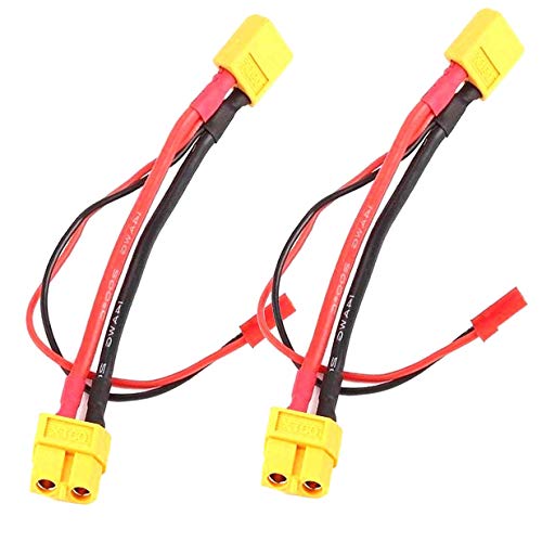 2PCS ShareGoo XT60 XT-60 Male to Female Battery Connector Adapter with JST Cable for RC Multicopter Quadcopter Gimbal