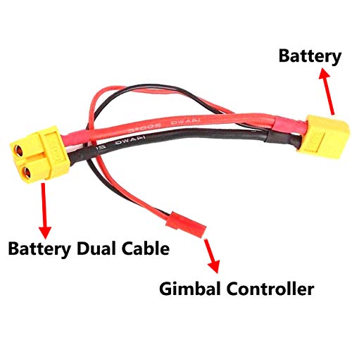 2PCS ShareGoo XT60 XT-60 Male to Female Battery Connector Adapter with JST Cable for RC Multicopter Quadcopter Gimbal