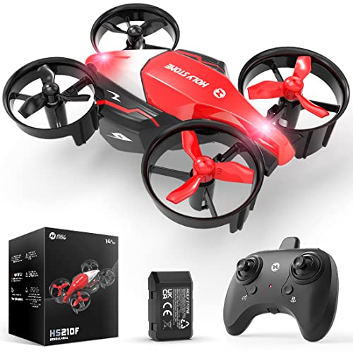 Holy Stone 2 In 1 Small Drone, Red Indoor Mini Drones for Kids RC Quadcopter with Race and Fly Mode, Modular Battery, Altitude Hold, 3D Flip, Headless Mode, Easy to Use, BoyToys Gifts for Girls