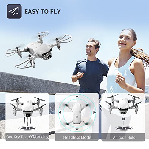 4DV9 Mini Drone for Kids with 720P HD Camera FPV Live Video RC Quadcopter Helicopter for Adults beginners Toys Gifts,Altitude Hold, Waypoints Functions,One Key Start,3D Flips,3 Batteries ,Grayã