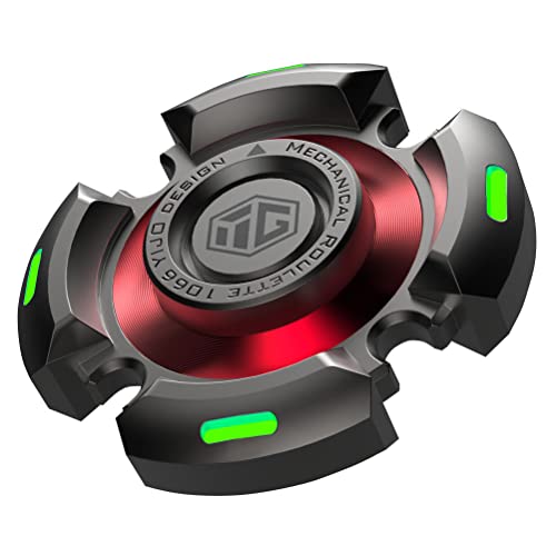 Fidget Spinners, Fidget Spinner for Adults and Kids, Stress Anxiety ADHD Relief Figets Toy, Metal Finger Hand Spinner Toys with Luminous Light, Fidget Spinner Need Absorb Light then Release in Dark