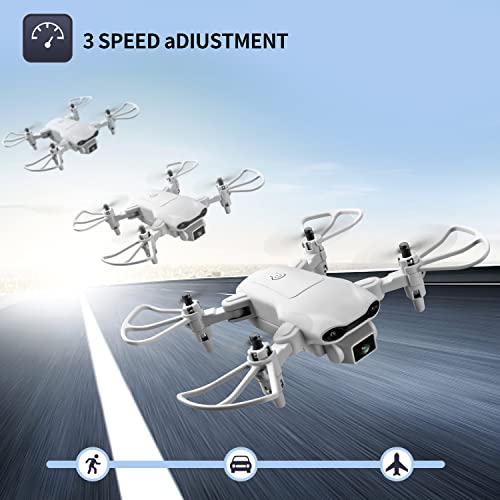 4DV9 Mini Drone for Kids with 720P HD Camera FPV Live Video RC Quadcopter Helicopter for Adults beginners Toys Gifts,Altitude Hold, Waypoints Functions,One Key Start,3D Flips,3 Batteries ,Grayã