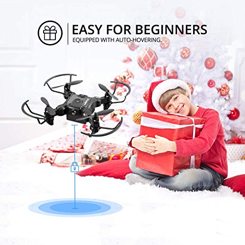 4DRC V2 Foldable Mini Drone for Kids Beginners,RC Nano Quadcopter Pocket Drone for Kids Gift Toys ,With Altitude Hold, Headless Mode, 3D Flips, One Key Return and Speed Adjustment and 3 Batteries