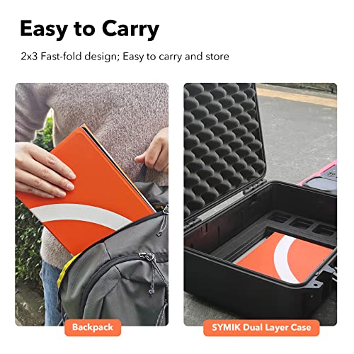 SYMIK LP500E Drone Landing Pad (2x3 fold) Double-Sided Waterproof 20 inch (50cm) Fast-Fold Helipad, Compatible w/DJI Mavic Mini 2, Mavic Air 2, Mavic 2 Pro, Zoom, Mavic Air, Mavic 3, Phantom Series