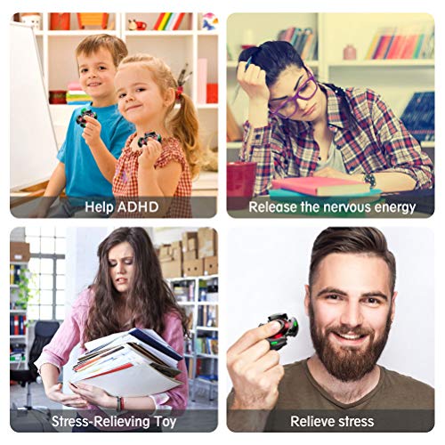 Fidget Spinners, Fidget Spinner for Adults and Kids, Stress Anxiety ADHD Relief Figets Toy, Metal Finger Hand Spinner Toys with Luminous Light, Fidget Spinner Need Absorb Light then Release in Dark