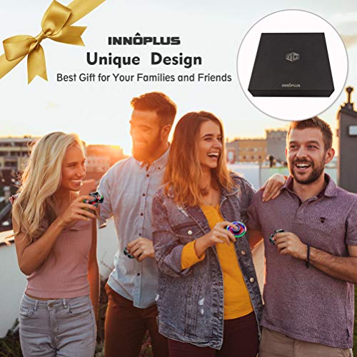 Fidget Spinners, Fidget Spinner for Adults and Kids, Stress Anxiety ADHD Relief Figets Toy, Metal Finger Hand Spinner Toys with Luminous Light, Fidget Spinner Need Absorb Light then Release in Dark