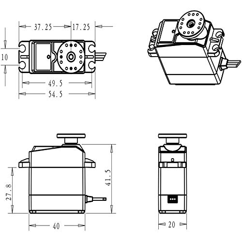 LJWRC 35kg servo high Torque Coreless Motor servo for Robotic DIY,RC car (180 Degree)