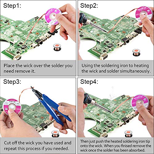 Soldering Iron Kit Electronics, 21-in-1, 60W Adjustable Temperature Soldering Iron, 5pcs Soldering Iron Tips, Soldering Iron Stand, Desoldering Pump, Magnifier, Solder Wire, Tweezer, PU Carry Bag