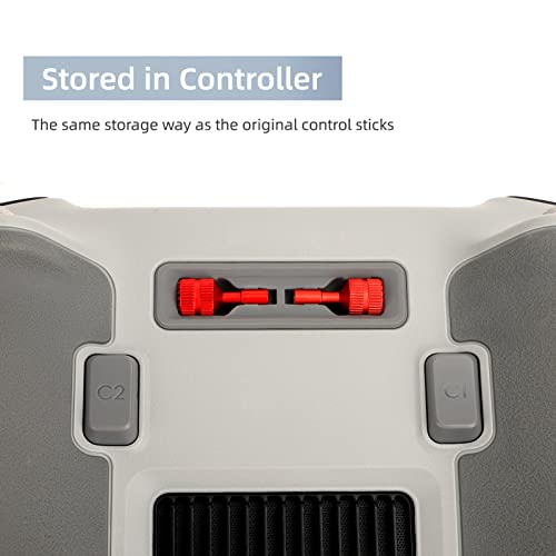 Mini 3/Mini 3 Pro Control Sticks for DJI RC Remote Controller Camera Drone Quadcopter Accessories, Aluminum Joystick Thumb Stick Cover Rocker Grips (Gold)