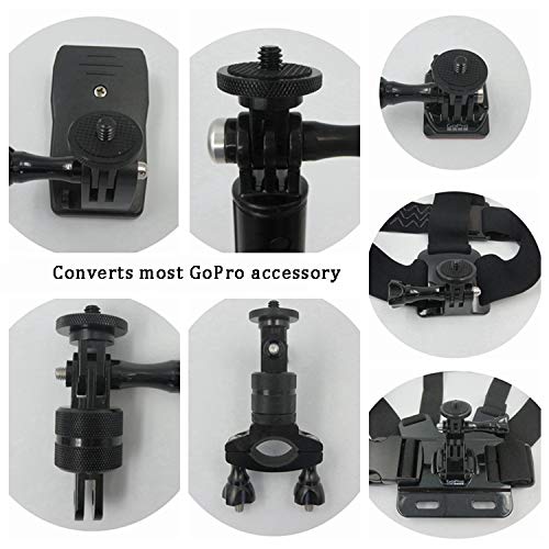 Aluminum Camera Mount Adapter Compatible for GoPro,DJI Osmo Action Cameras | ¼-20 Conversion Adapter for GoPro Mounting System| Mount Your Camera to Any GoPro or Other Action Cameras Mount Accessory