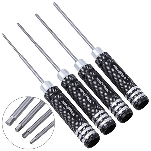 Hobbypark 4pcs Hex Screw Driver Set (1.5mm 2.0mm 2.5mm 3.0mm) RC Repair Tools Kit for RC Helicopter Car Drone Multi-Axis