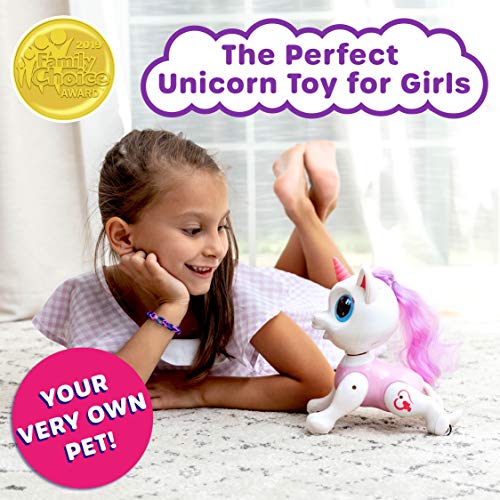 Power Your Fun Robo Pets Unicorn Toy - Remote Control Robot Pet Toy, Interactive Hand Motion Gestures, Walking, and Dancing Robot Unicorn Toy