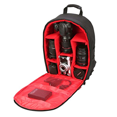 Camera Bag Waterproof Camera Backpack 16" X 13" X 5" by G-raphy with Tripod Holder for Cameras ,Lenses, Flashes and Other Accessories