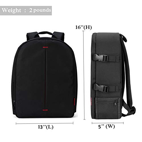 Camera Bag Waterproof Camera Backpack 16" X 13" X 5" by G-raphy with Tripod Holder for Cameras ,Lenses, Flashes and Other Accessories