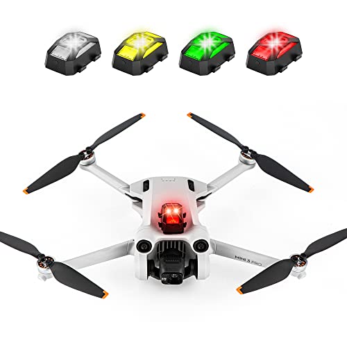 TOMAT Drone Strobe Lights FAA Anti-Collision Lighting Light Night Flight Lights with 4 Colors for DJI Mini 3 Pro/Air 2S/Mini 2/Mavic Air 2/Mavic Mini/Mavic Pro/FPV/Holy Stone Drone Quadcopters Accessories