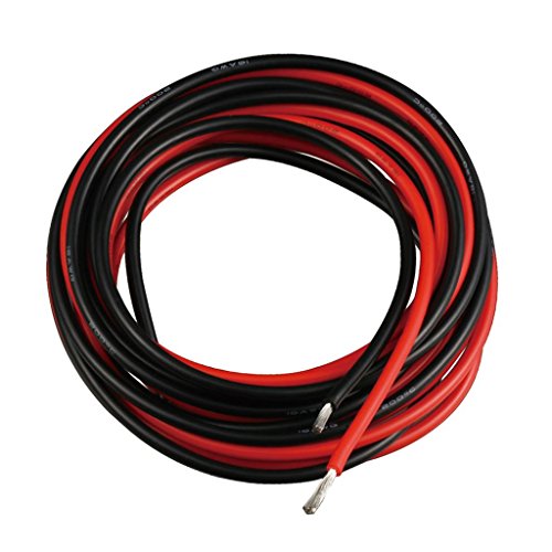 BNTECHGO 16 Gauge Silicone Wire red and Black Each 5ft Flexible 16 AWG Stranded Copper Wire