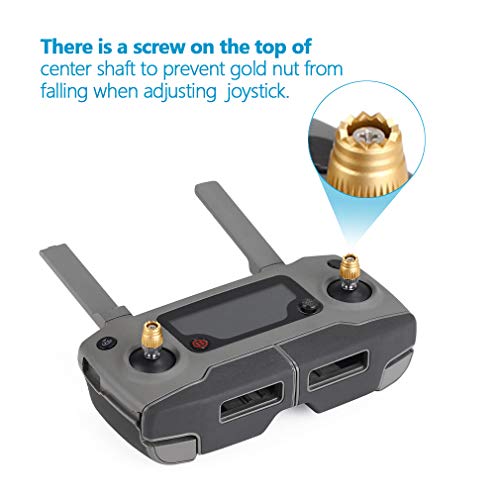 Hanatora Adjustable Remote Controller Joystick Stick for DJI Mavic Mini,Mavic Air/Mavic 2 Pro/Mavic 2 Zoom, Aluminum Alloy Metal Control Thumb Replacement Extension Accessories