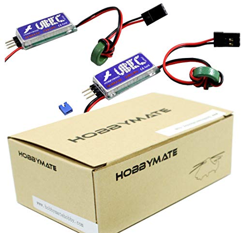Hobbywing 5V Switch-Mode-UBEC for Rc Helicopter, Airplane, Quadcopter, Rc Cars, Runcamera, Raspery Pi Power Supply 3-5A - Pack of 2 - HOBBYMATE