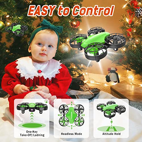 Mini Drones for Kids,PATIKUIN S100 RC Drone with Emergency Stop for Beginners,Nano RC Helicopter Quadcopter with Auto Hovering 3D Flip Remote Control Headless Mode 3 Batteries Gift Choice for Boys and Girls