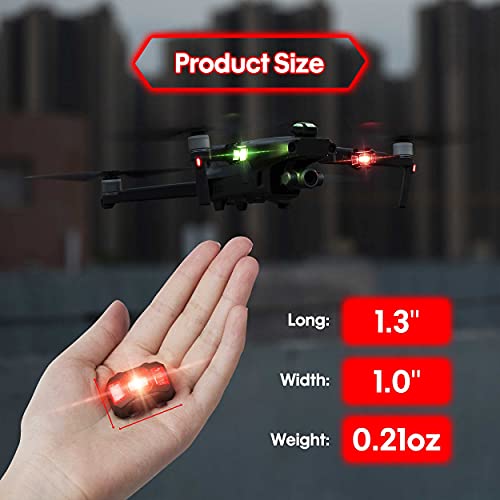 TOMAT Drone Strobe Lights FAA Anti-Collision Lighting Light Night Flight Lights with 4 Colors for DJI Mini 3 Pro/Air 2S/Mini 2/Mavic Air 2/Mavic Mini/Mavic Pro/FPV/Holy Stone Drone Quadcopters Accessories