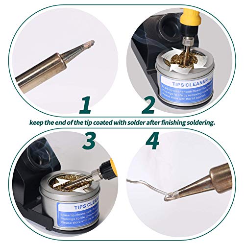 Yihua 939D+ Digital Soldering Station, 75W Equivalent with Precision Heat Control (392°F to 896°F) and Built-in Transformer. ESD Safe, Lead Free with °C/°F display + 5 Solder Tips, Solder & 3 Extras