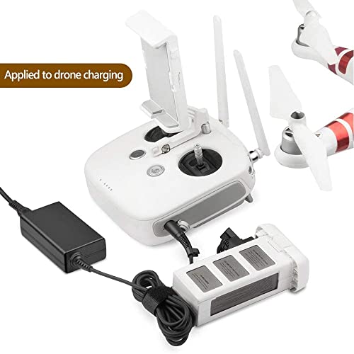 TAIFU 17.4V 2-Channel Charger and One Remote Control Charger Adapter Power Supply for DJI Phantom 3 Professional Quadcopter 4K UHD Video Camera Drone, DJI Phantom 3 Standard Advanced Quadcopter Drone