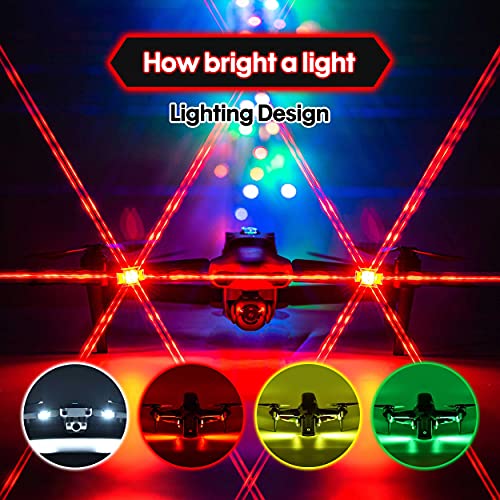 TOMAT Drone Strobe Lights FAA Anti-Collision Lighting Light Night Flight Lights with 4 Colors for DJI Mini 3 Pro/Air 2S/Mini 2/Mavic Air 2/Mavic Mini/Mavic Pro/FPV/Holy Stone Drone Quadcopters Accessories