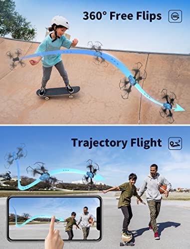 Drones with Camera for Adults/Kids/Beginners - ATTOP Folable 1080P FPV Drone with Camera Gift Ideas Drones for Kids with 1 Key Fly/Land/Return Design Drones for Adults with 360Â° Flips/3 Speeds/55 Yard Flight Range RC Drone with Voice/Gesture/Gravity Cont