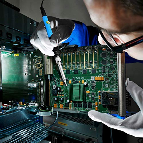 Soldering Iron Kit, [Upgraded] 60W Adjustable Temperature Welding Tool with ON-Off Switch, Rarlight 9-in-1 Soldering Kits, 5pcs Soldering Iron Tips, Solder Wire, Y Type Soldering Iron Stand (Blue)